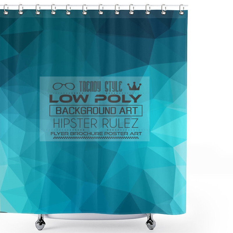 Personality  Low Poly Triangular Trendy Background Shower Curtains