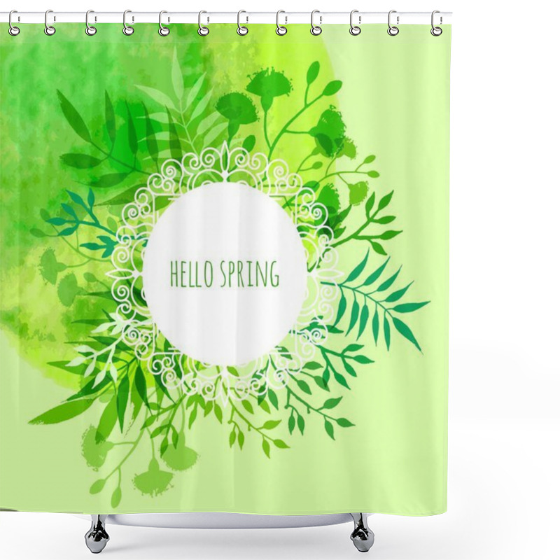 Personality  Floral Greeting Card Shower Curtains