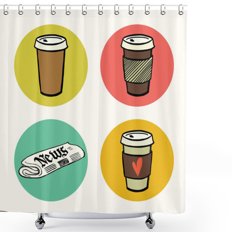 Personality  Coffee. Shower Curtains