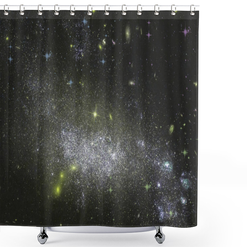 Personality  Abstract Representation Of The Universe And Star Galaxies With A Cluster Of Stars. Shower Curtains