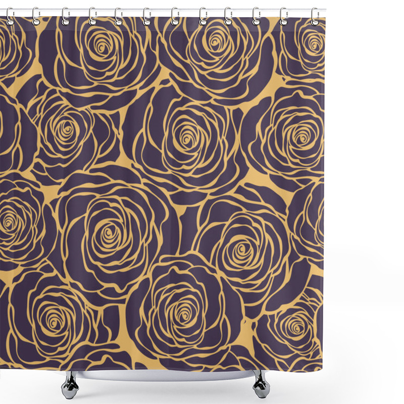 Personality  Art Deco Floral Pattern Shower Curtains