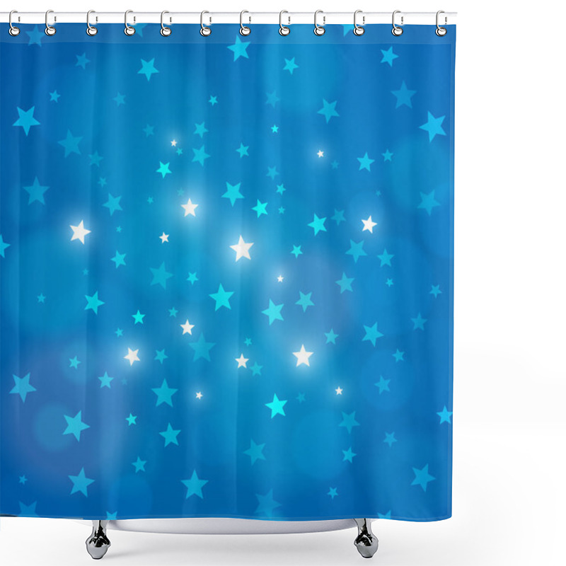 Personality  Vector Abstract Blue Night Sky Stars Background Shower Curtains