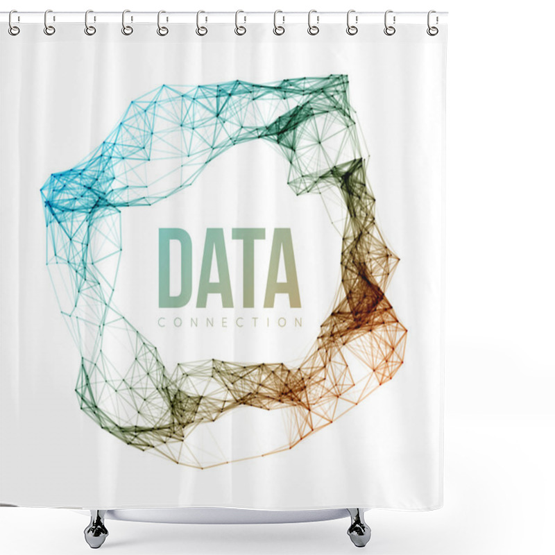 Personality  Abstract Network Connection Background Shower Curtains