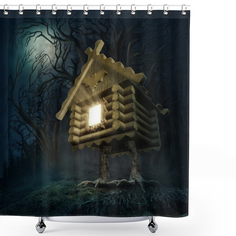 Personality   Hut With Chicken Legs Shower Curtains