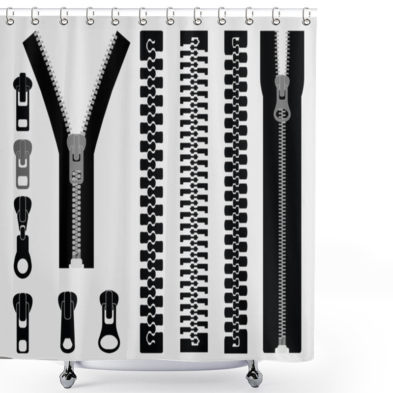 Personality  Zipper Shower Curtains