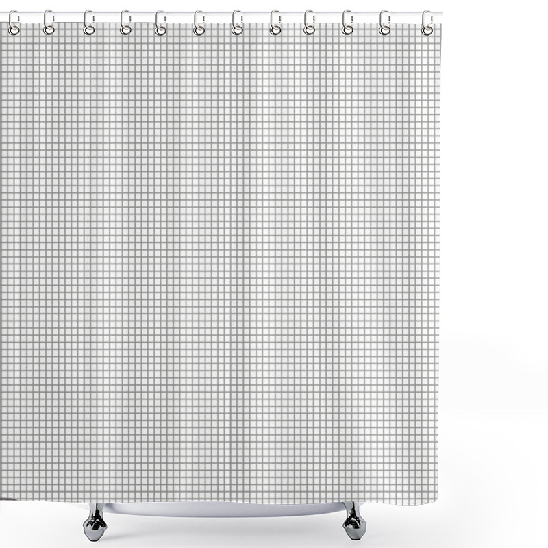 Personality  The Gray And White Squares Shower Curtains