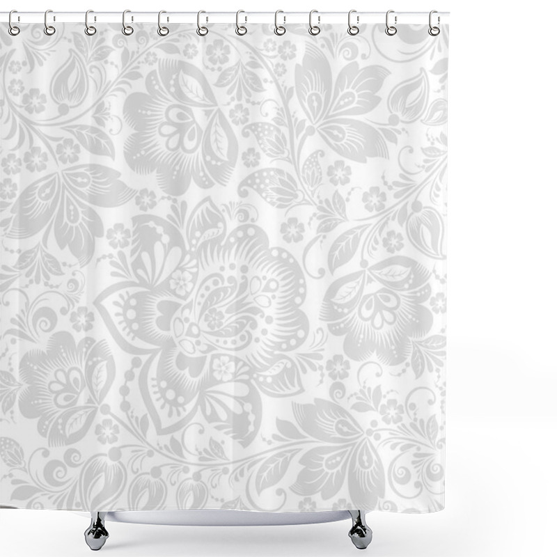 Personality  Vector Seamless Floral Background Shower Curtains