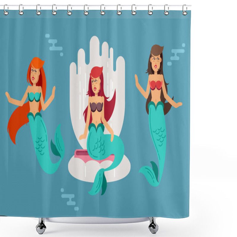 Personality  Sea Collection, Mermaid. Cute Shower Curtains