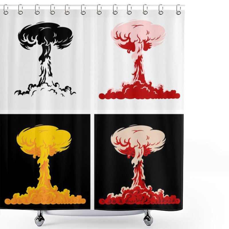 Personality  Nuclear Explosion Shower Curtains