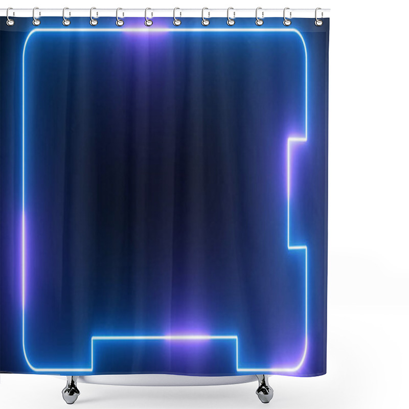 Personality  Digital Neon HUD Futuristic Background. Future Technology Interface Data Sci-fi Display Screen. Digital Hud Graphic For Information Call Box Bars,business,industry,beyond, And News Channels. Shower Curtains