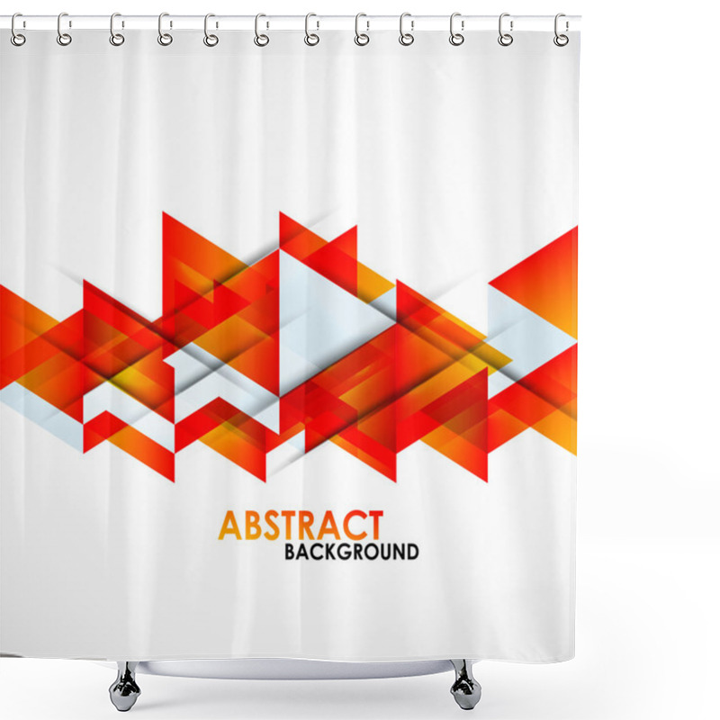 Personality  Abstract Orange Triangles Design Shower Curtains