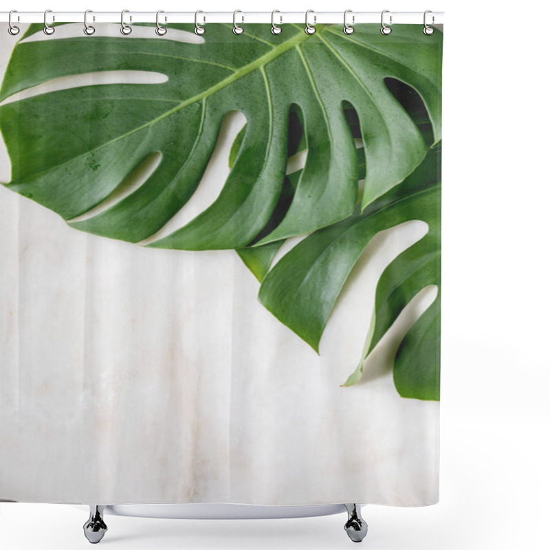 Personality  Tropical Jungle Monstera Leaf Shower Curtains