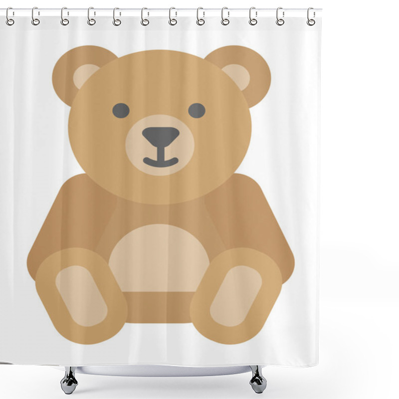 Personality  Gift Toy Bear On White Background Shower Curtains