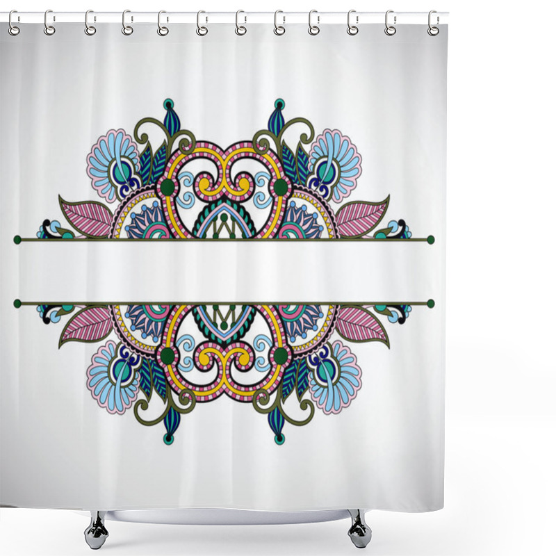 Personality  Original Hand Draw Line Art Ornate Flower Design. Shower Curtains