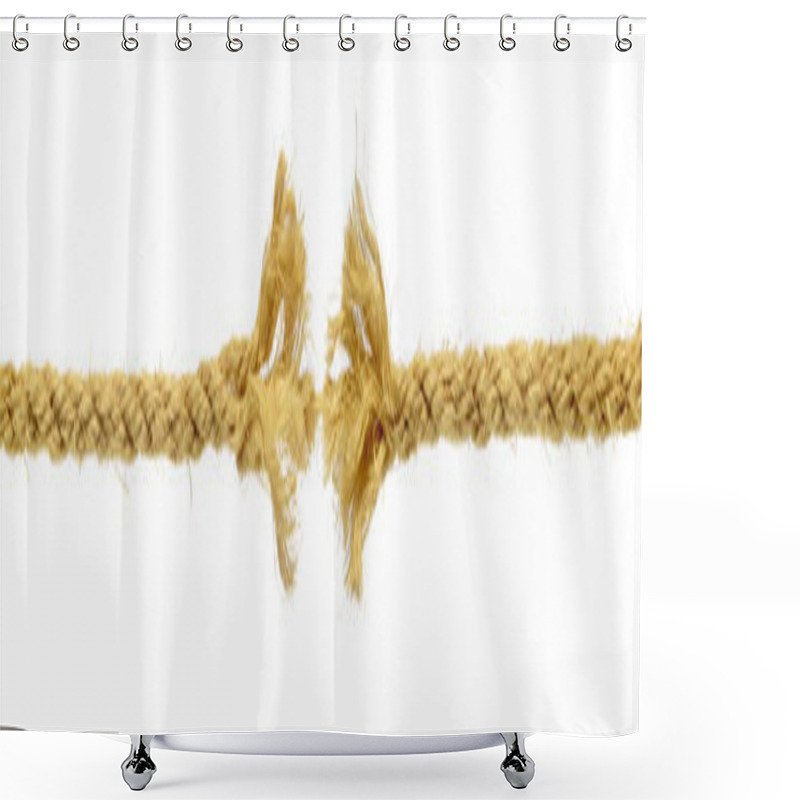 Personality  Rope Fraying Isolated On White Shower Curtains