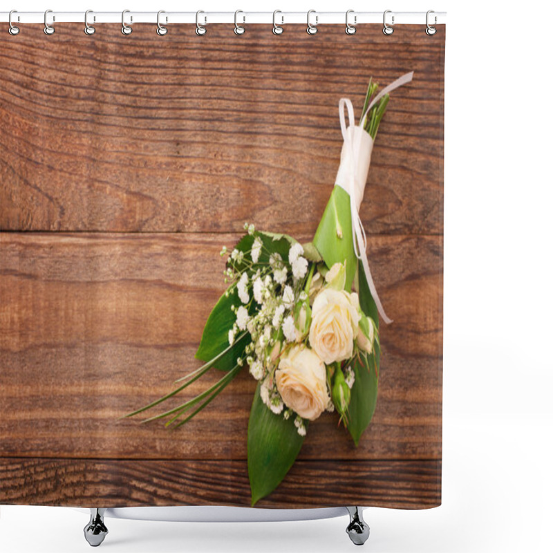 Personality  Wedding Bouquet, Background. Shower Curtains