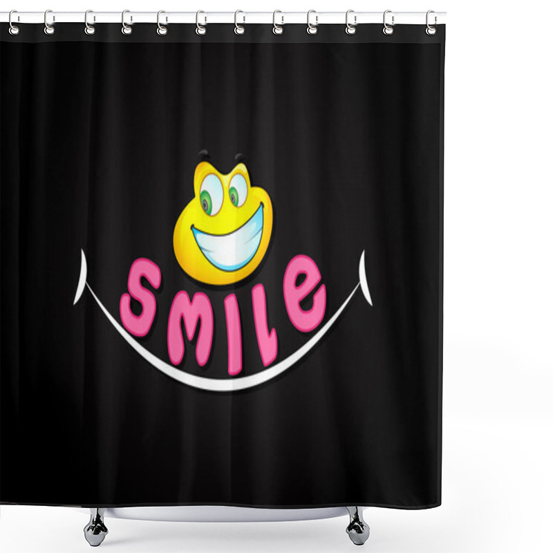 Personality  Smile Background Shower Curtains