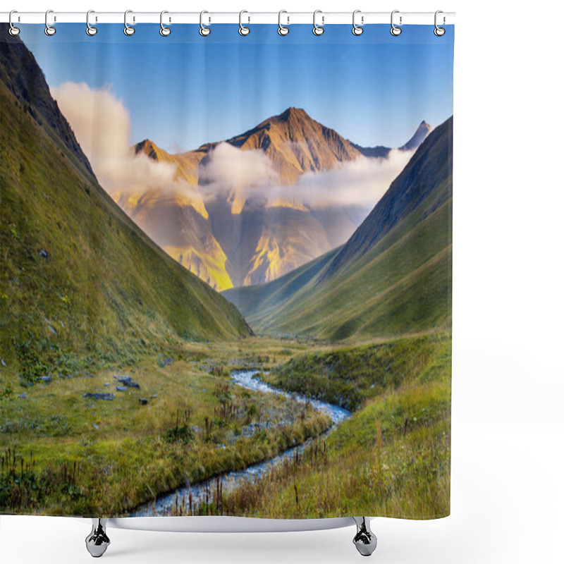 Personality  Mountain Landscape Shower Curtains