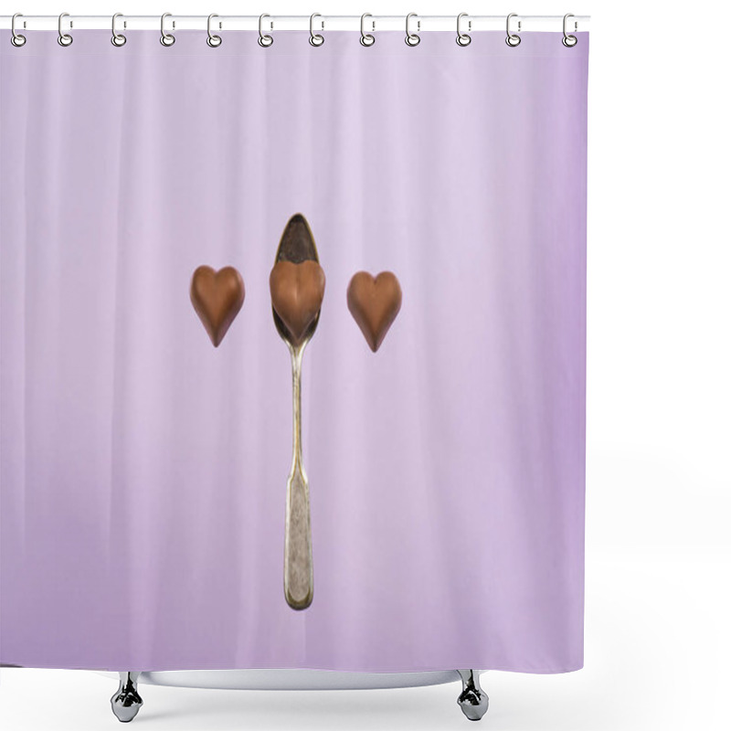 Personality  Heart Shaped Chocolate Candies Shower Curtains