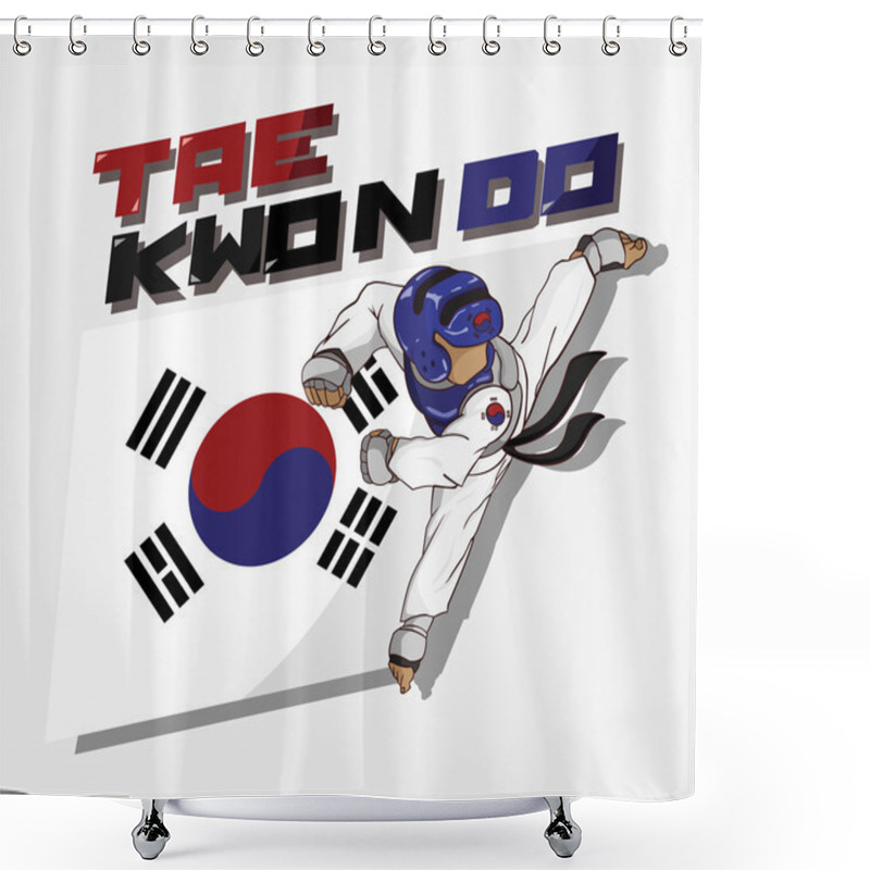 Personality  Taekwondo. Martial Art Shower Curtains