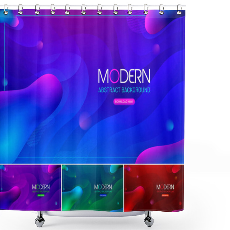 Personality  Fluid And Liquid Abstract Background Series. Applicable For Web Background, Design Element ,wall Poster, Landing Page, Wall Paper, Social Media Element, And Others. Shower Curtains