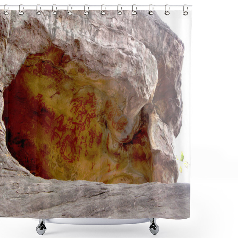 Personality  Prehistoric Paintings, Bhimbetka Shower Curtains