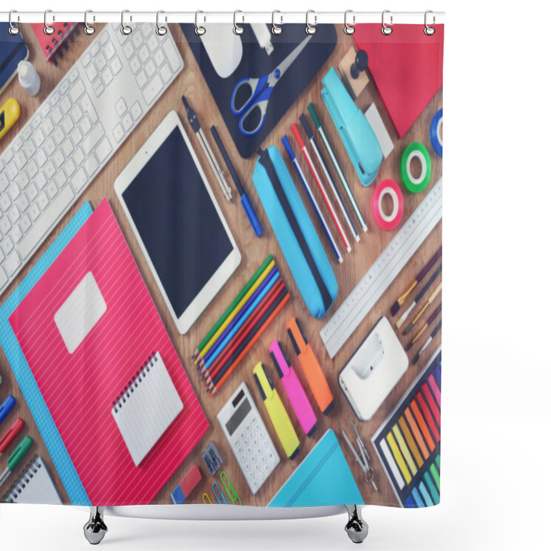 Personality  Tablet School Mockup Shower Curtains