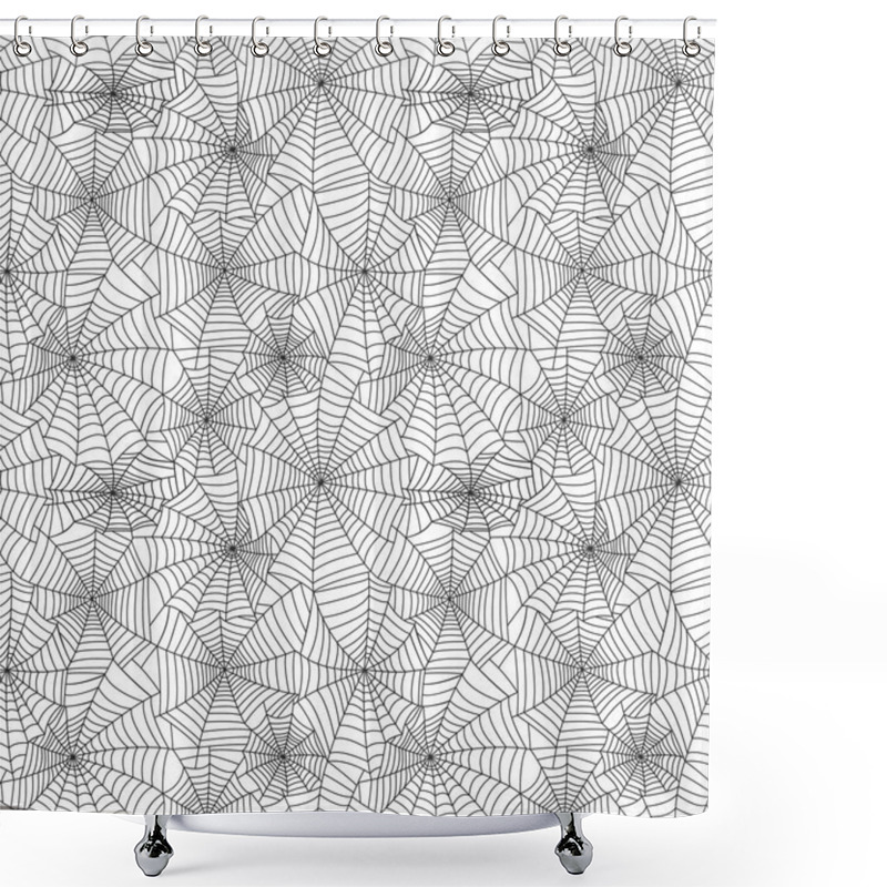 Personality  Spider Web Silhouette Vector Set Shower Curtains