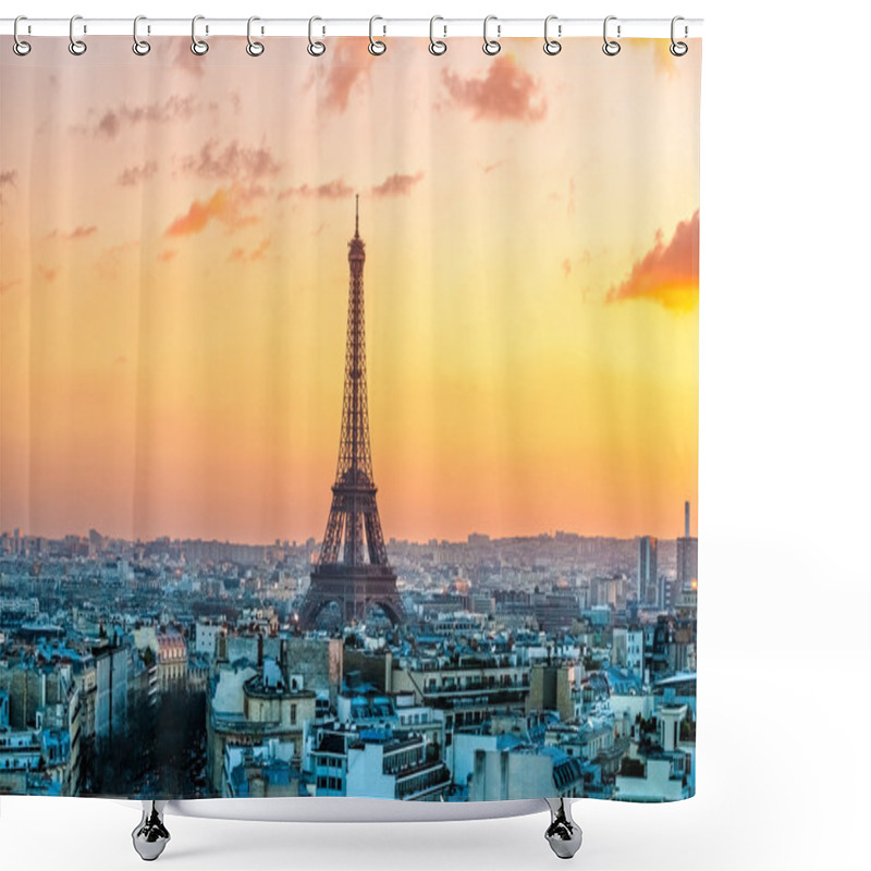 Personality  Eiffel Tower At Sunrise In Paris Shower Curtains