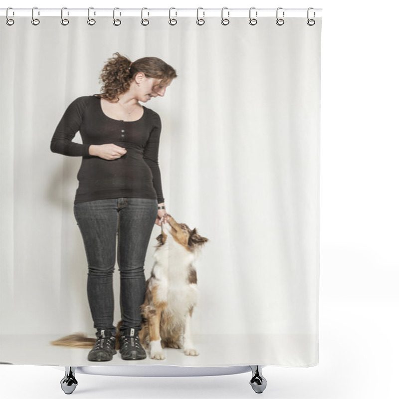 Personality  Dog Training Shower Curtains