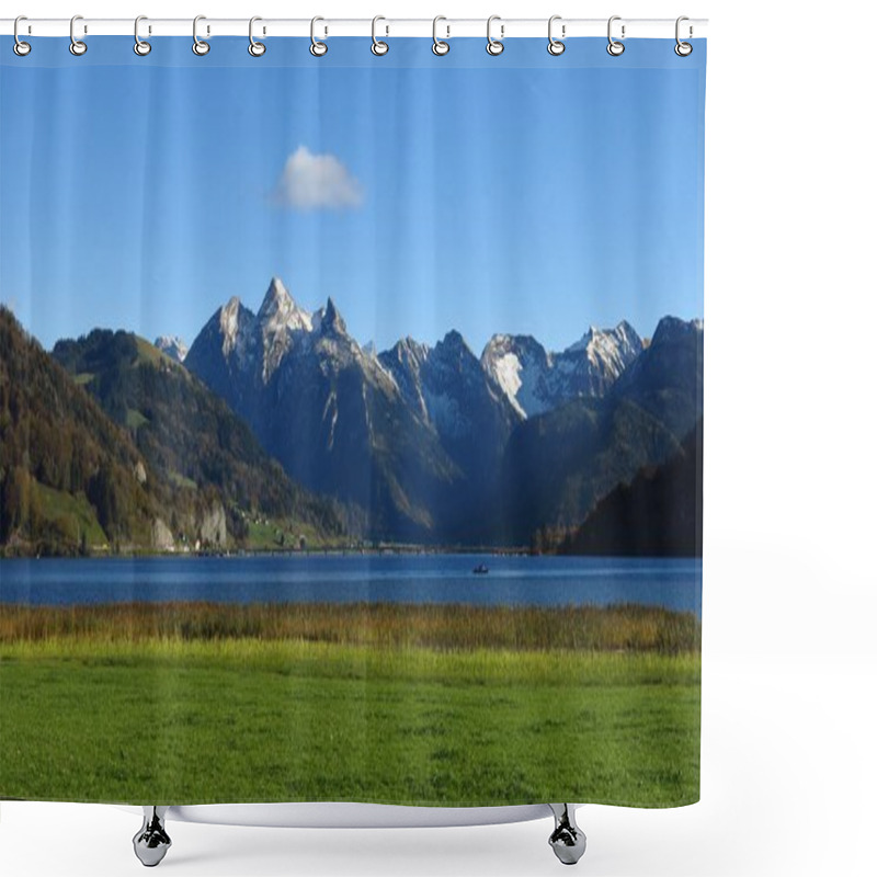 Personality  Idyllic Landscape Near Einsiedeln. Shower Curtains