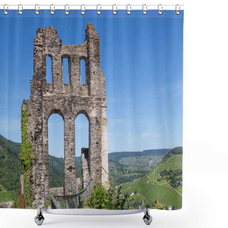 Personality  Ruin Of Castle Grevenburg Near Traben-Trarbach Along German River Moselle Shower Curtains