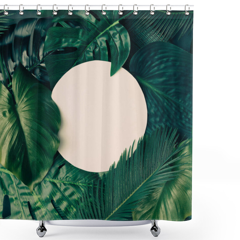 Personality  Creative Layout Made Of Tropical Leaves Shower Curtains