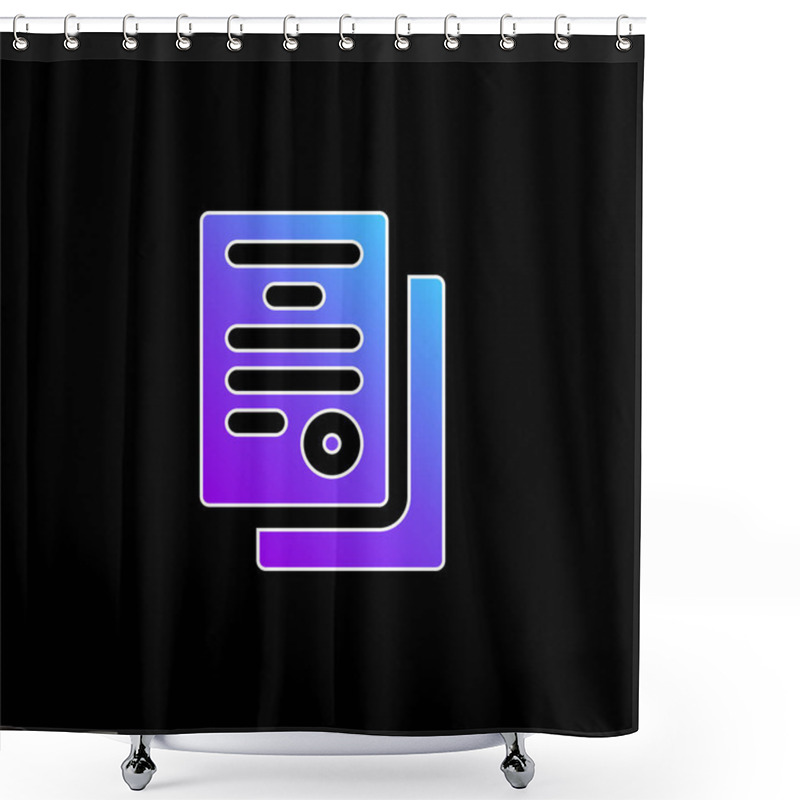 Personality  Agreement Blue Gradient Vector Icon Shower Curtains