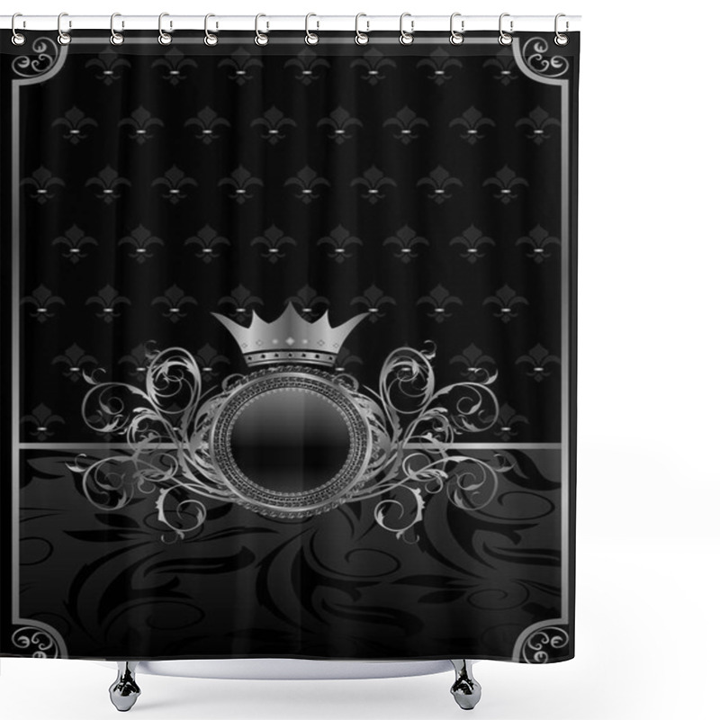 Personality  Aluminum Background With Ornamental Medallion, Design Elements Shower Curtains