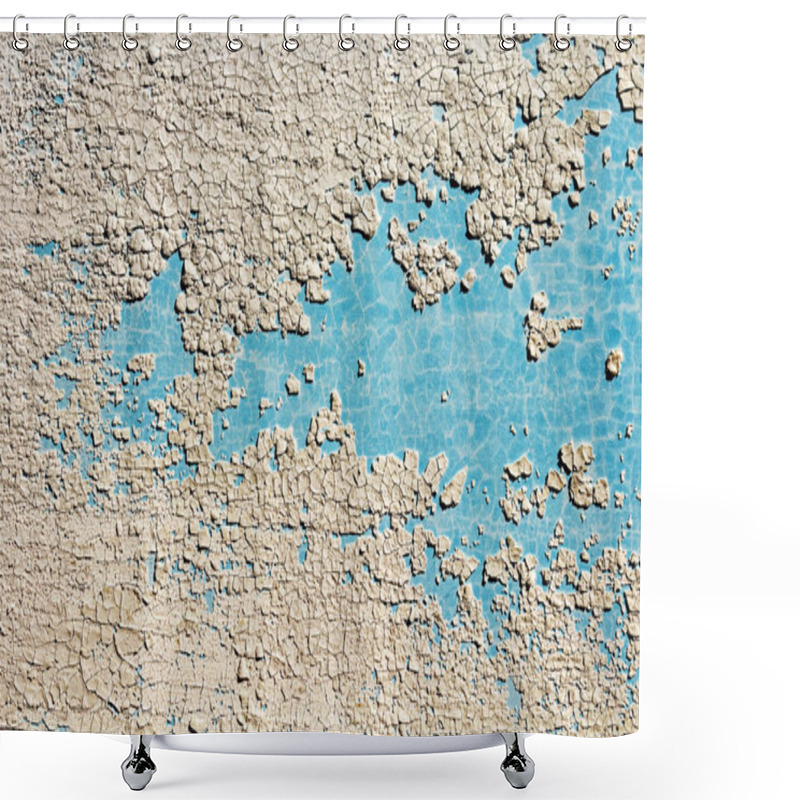 Personality  Texture Of An Old Cracked White Paint. Background Shower Curtains