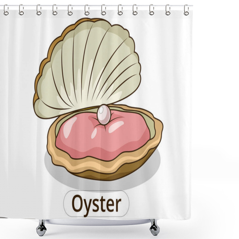 Personality  Oyster Underwater Animal Cartoon Illustration Shower Curtains