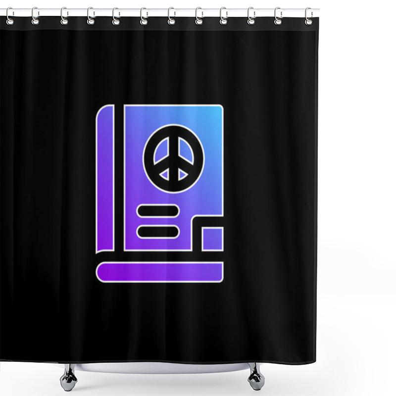 Personality  Book Blue Gradient Vector Icon Shower Curtains