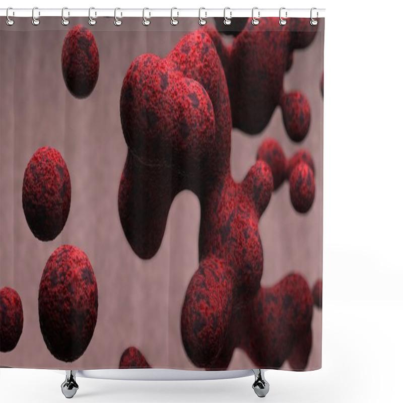 Personality  Tumor Cell Shower Curtains