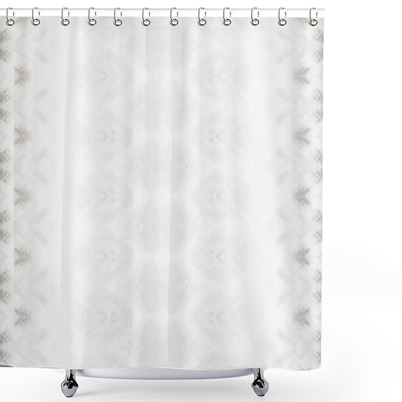 Personality  Gray Zig Zag Pattern. Old Abstract Print. Grey Artistic Dirt. Worn Craft Ink Sketch. Snowy Modern Grunge. Rustic Gray Ink Brush. Snow Artistic Canva. White Tie Dye Art. Shower Curtains