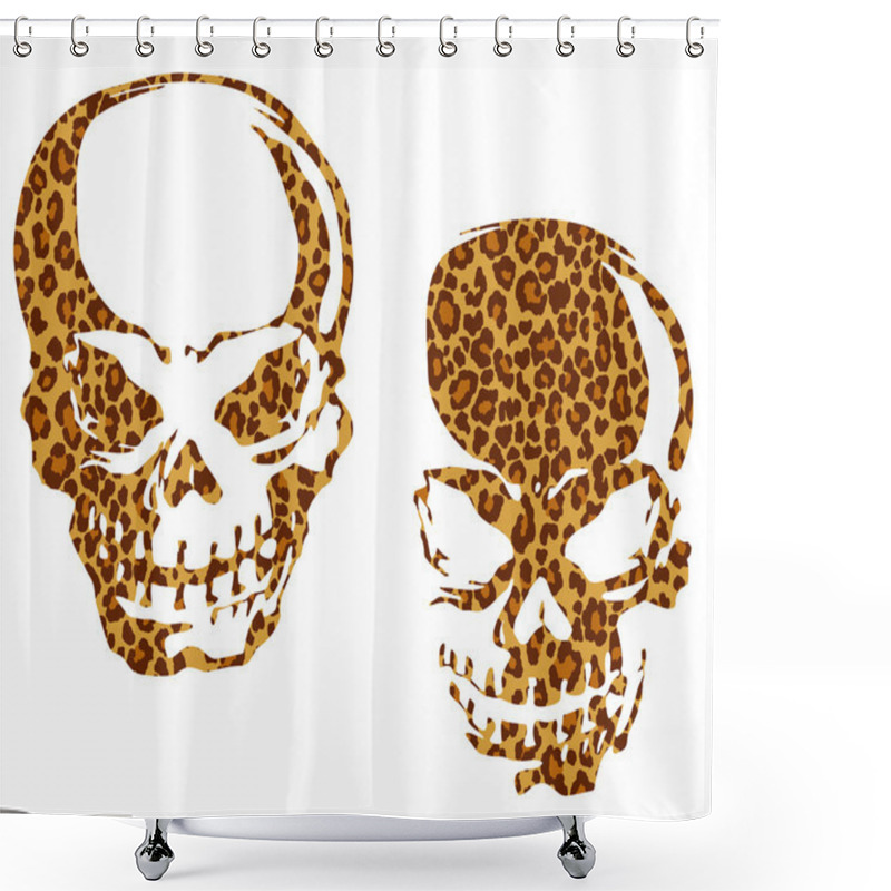 Personality  Skull And Animal Print Shower Curtains