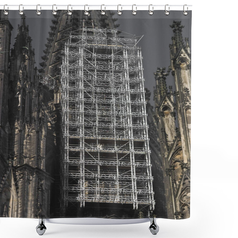 Personality  Scenic View Of Beautiful Medieval Cathedral Architecture Shower Curtains