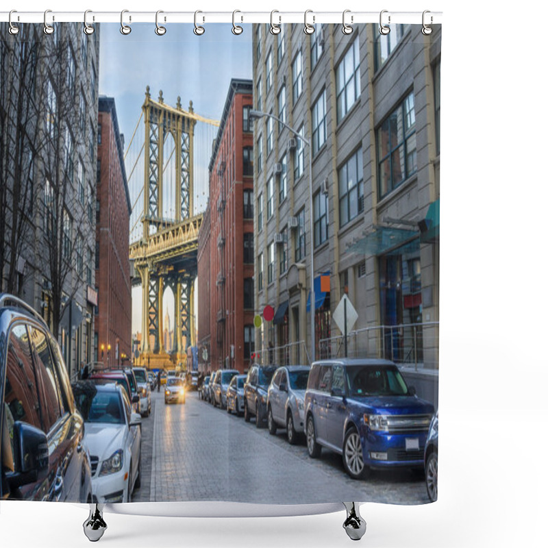 Personality  View Manhattan Bridge From Brooklyn Shower Curtains