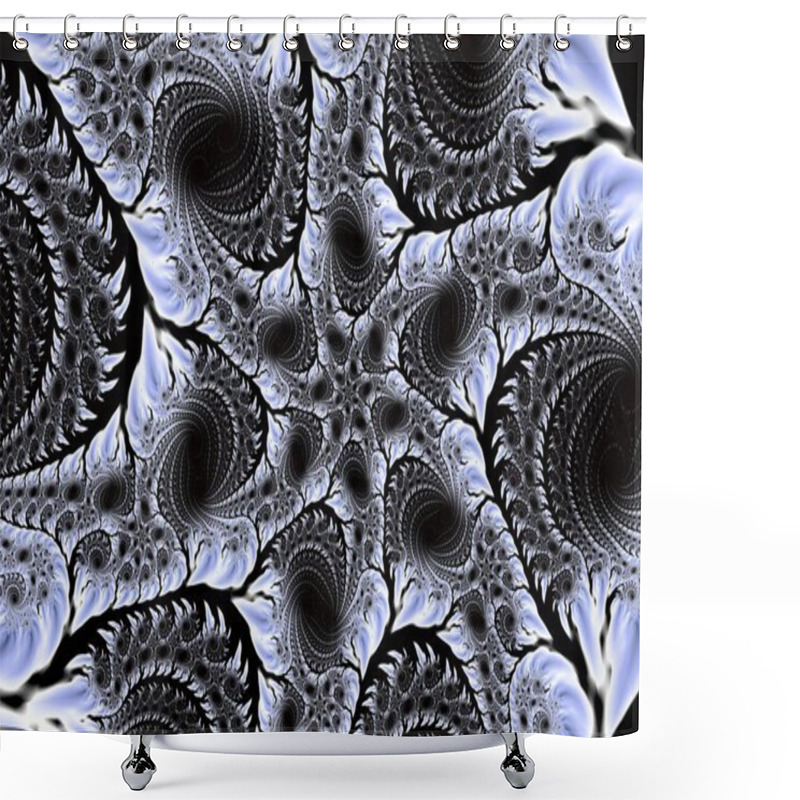 Personality  The Infinite Mathematical Mandelbrot Set Fractal - Artwork Background Shower Curtains