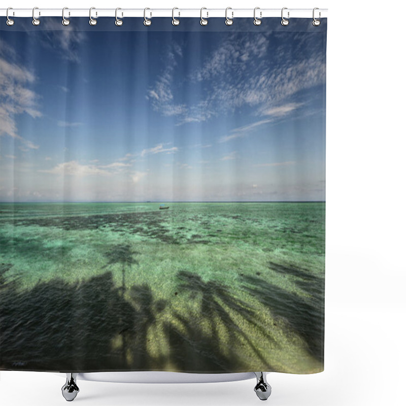 Personality  Tropical Beach And Blue Sky Shower Curtains