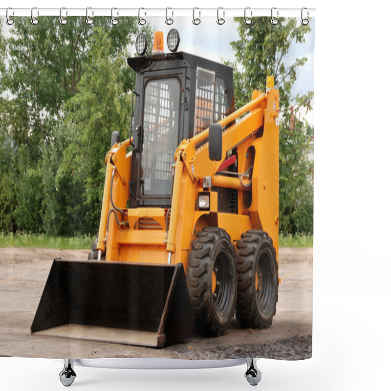 Personality  Skid Steer Loader Bulldozer Shower Curtains