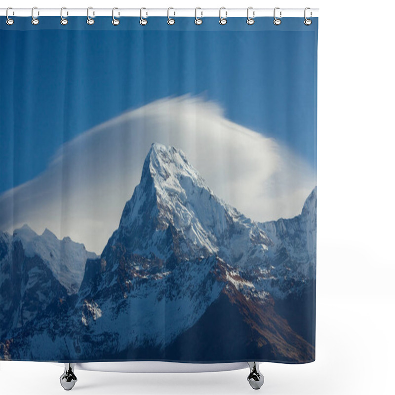 Personality  Annapurna Peak In The Himalaya Range, Annapurna Region, Nepal Shower Curtains