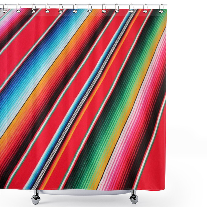 Personality  Mexico Mexican Traditional Cinco De Mayo Rug Poncho Fiesta Background With Stripes  Shower Curtains