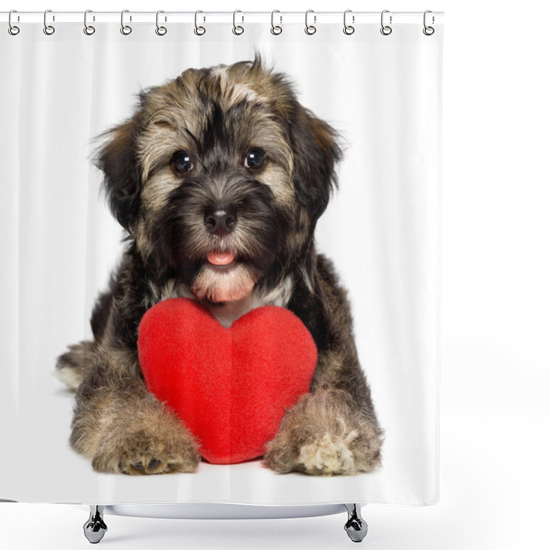 Personality  Lover Valentine Havanese Puppy Dog Shower Curtains