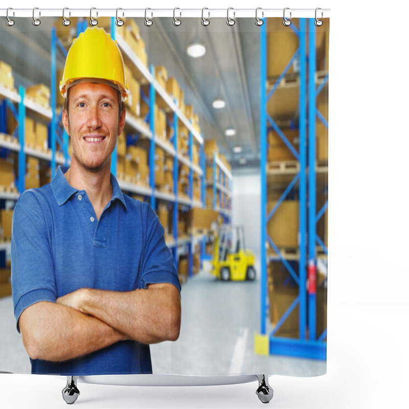 Personality  Labor In Warehouse Shower Curtains